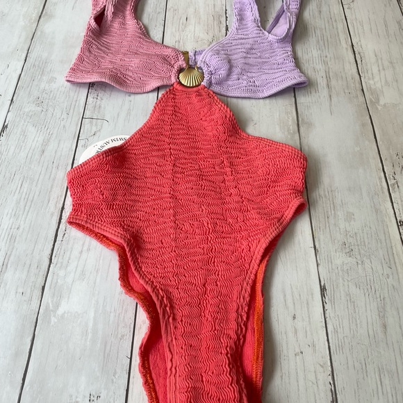 CLEONIE Hamptons Maillot One Piece Coral Blossom Lilac One Size - Picture 6 of 10
